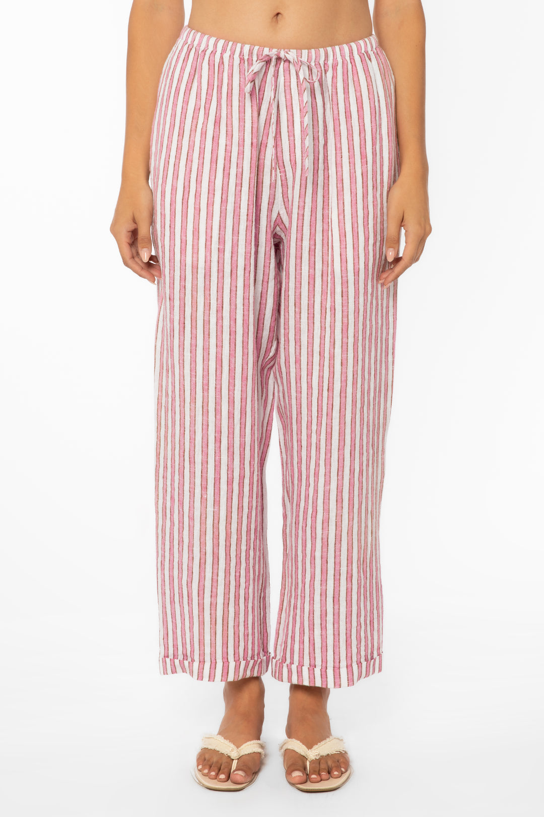 Pierre Pink Stripe Pants - Pants - Velvet Heart Clothing