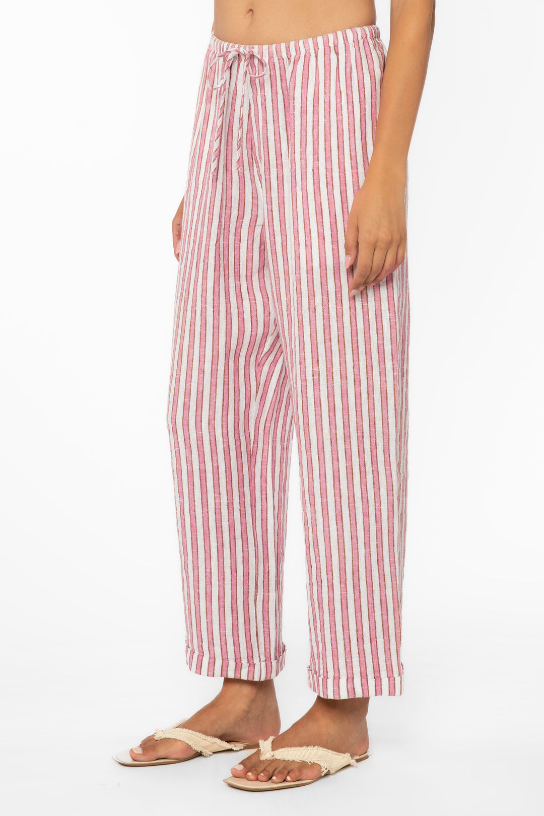 Pierre Pink Stripe Pants - Pants - Velvet Heart Clothing