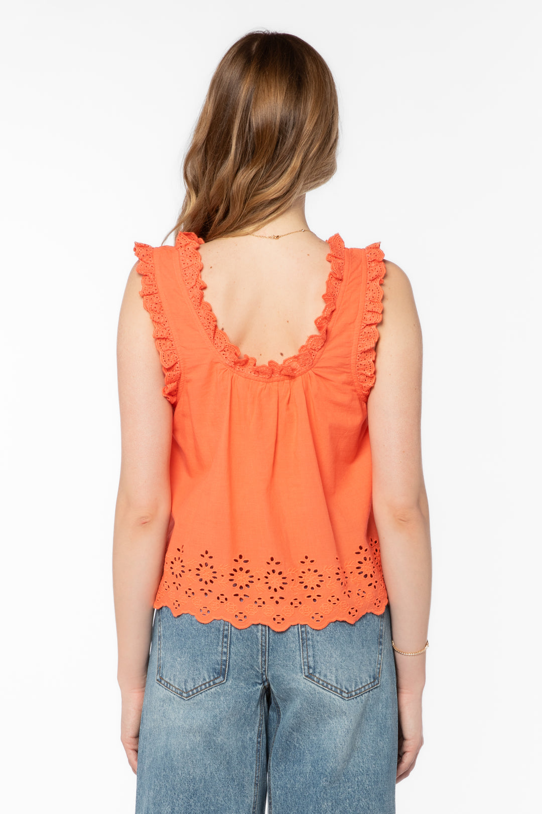 Rosabel Grapefruit Tank - Tops - Velvet Heart Clothing