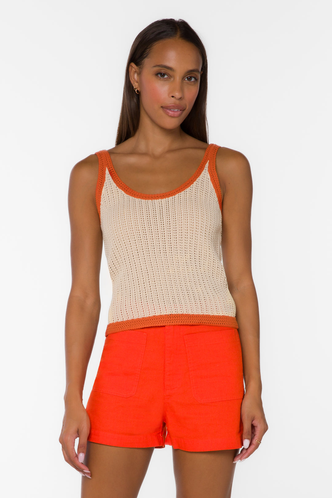 Shiann Spicy Orange Tank - Tops - Velvet Heart Clothing
