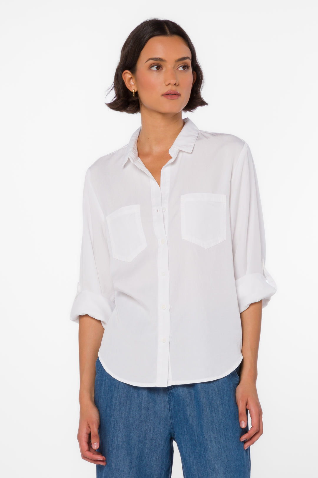 Sirena Optic White Shirt - Tops - Velvet Heart Clothing