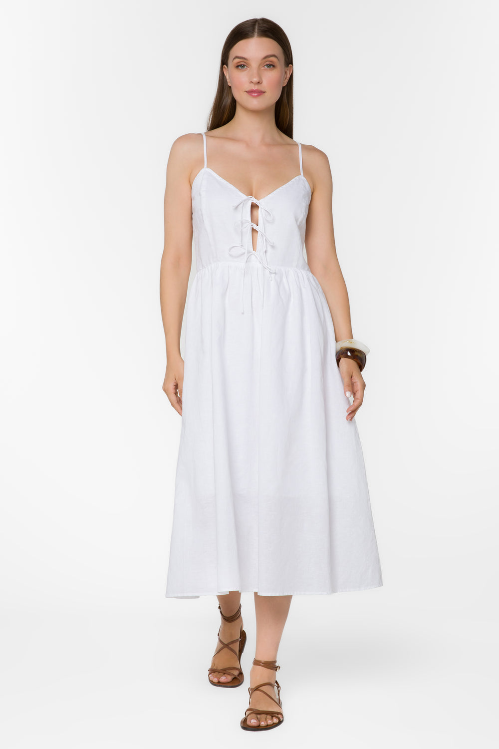 Sonata Optic White Dress - Dresses - Velvet Heart Clothing