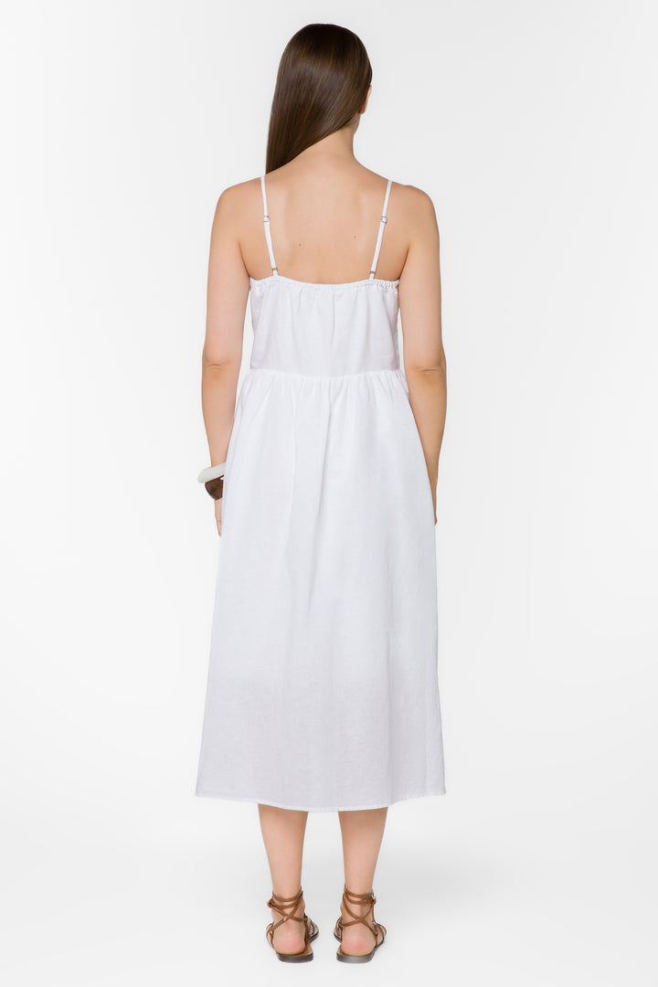 Sonata Optic White Dress - Dresses - Velvet Heart Clothing