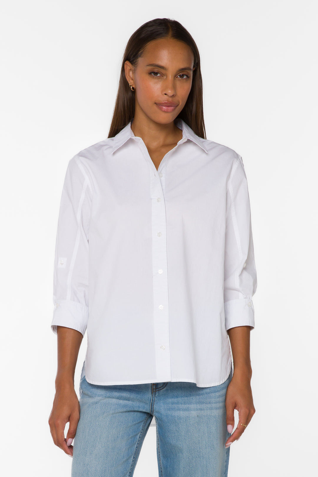 Suri Optic White Shirt - Tops - Velvet Heart Clothing