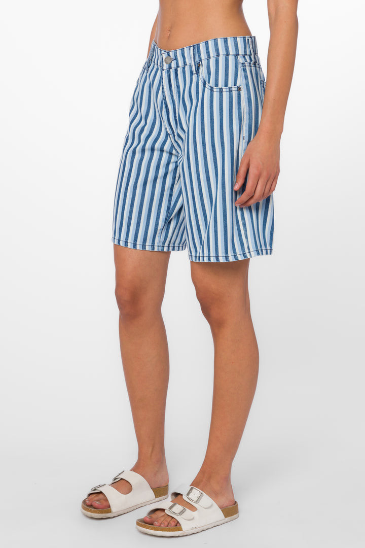 Teri Blue Stripe Shorts - Shorts - Velvet Heart Clothing