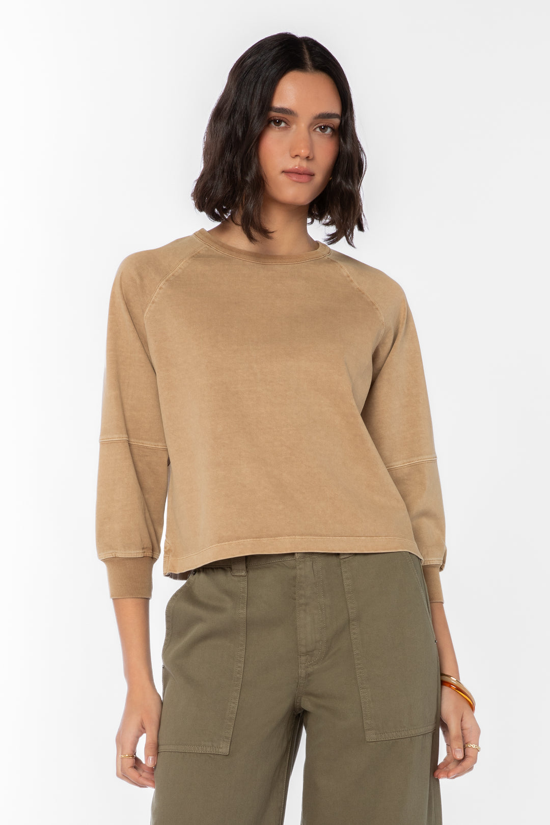 Tinsley Brown Long Sleeve Crew Neck shirt