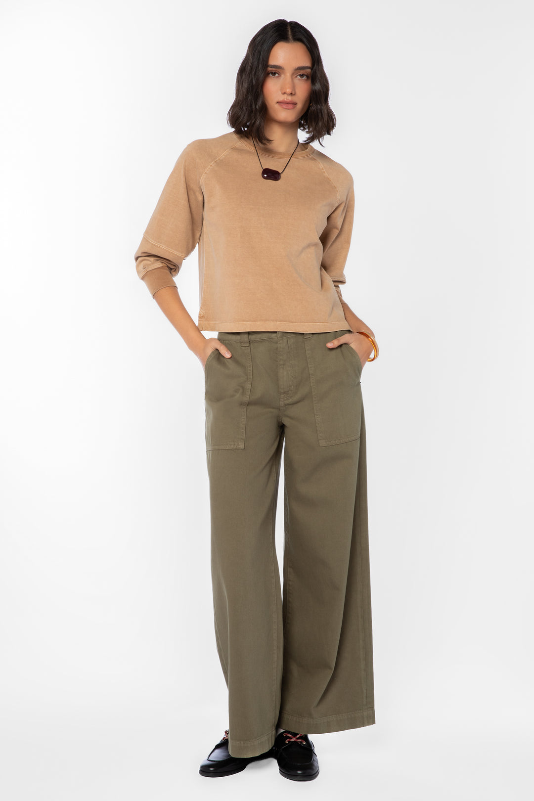 Tinsley Brown Long Sleeve Crew Neck shirt