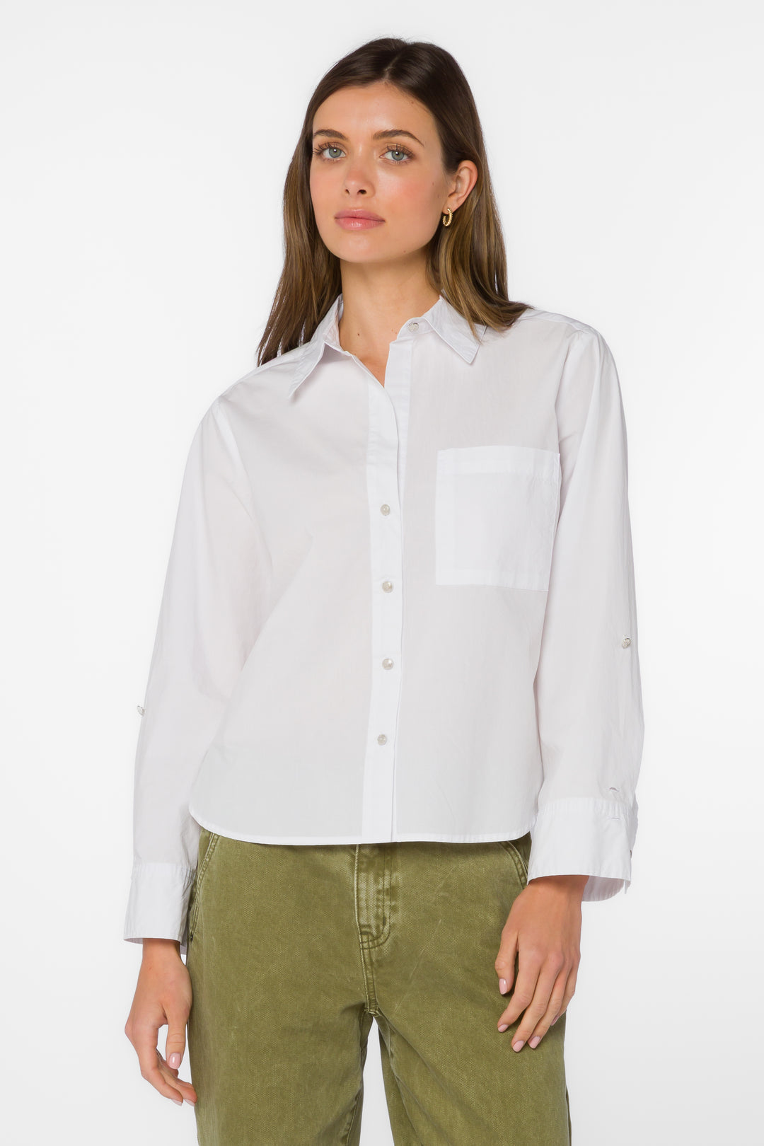 Valencia Optic White Shirt - Tops - Velvet Heart Clothing