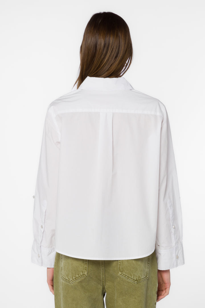 Valencia Optic White Shirt - Tops - Velvet Heart Clothing
