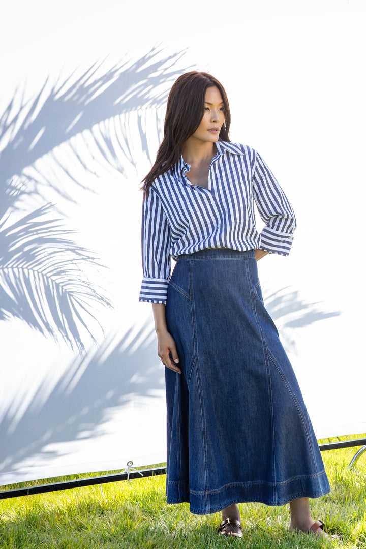 Krissa Indigo Skirt - Bottoms - Velvet Heart Clothing