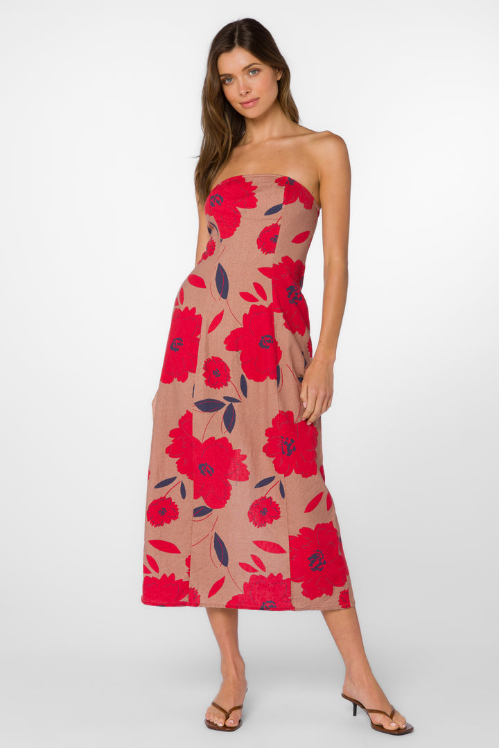Vivienne Desert Floral Dress - Dresses - Velvet Heart Clothing