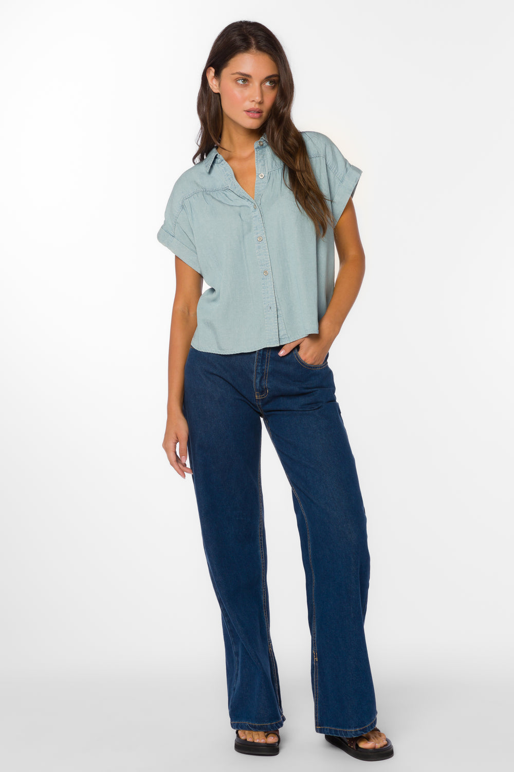 Xander Catalina Sky Shirt - Tops - Velvet Heart Clothing