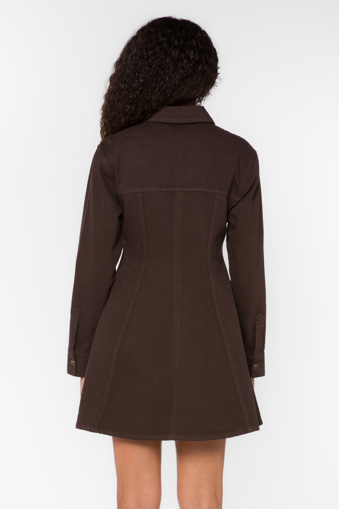 Zeana Walnut Mini Denim Dress
